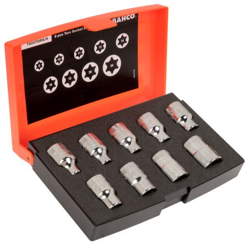 Juego de vasos Bahco 1/2" Torx ref 7800TORX/9