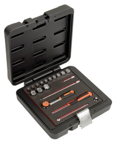 Juego de vasos Bahco 1/4" Pozidriv mango en T
