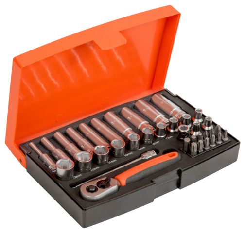 Juego de vasos Bahco 1/4" hexagonal ref SL25L