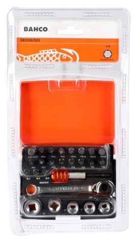 Juego de vasos Bahco 1/4" Phillips ref SB2058/S26