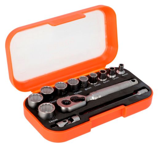 Juego de vasos Bahco 1/4" hexagonal ref S13MC10.5