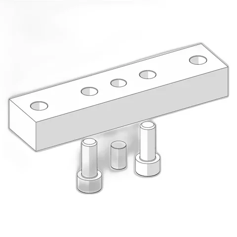 Kit fissaggio cilindro in linea ø80 Metal Work